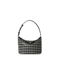 Anì Mosaico small leather shoulder bag - Black & Off-White
