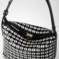 Small Ani shoulder bag Mosaico Black/Off White - Black & Off White
