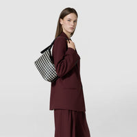 Small Ani shoulder bag Mosaico Black/Off White - Black & Off White
