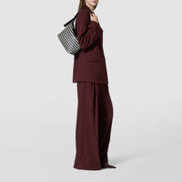 Anì Mosaico small leather shoulder bag - Black & Off-White