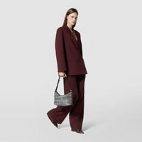 Small Ani shoulder bag Mosaico Black/Off White - Black & Off White
