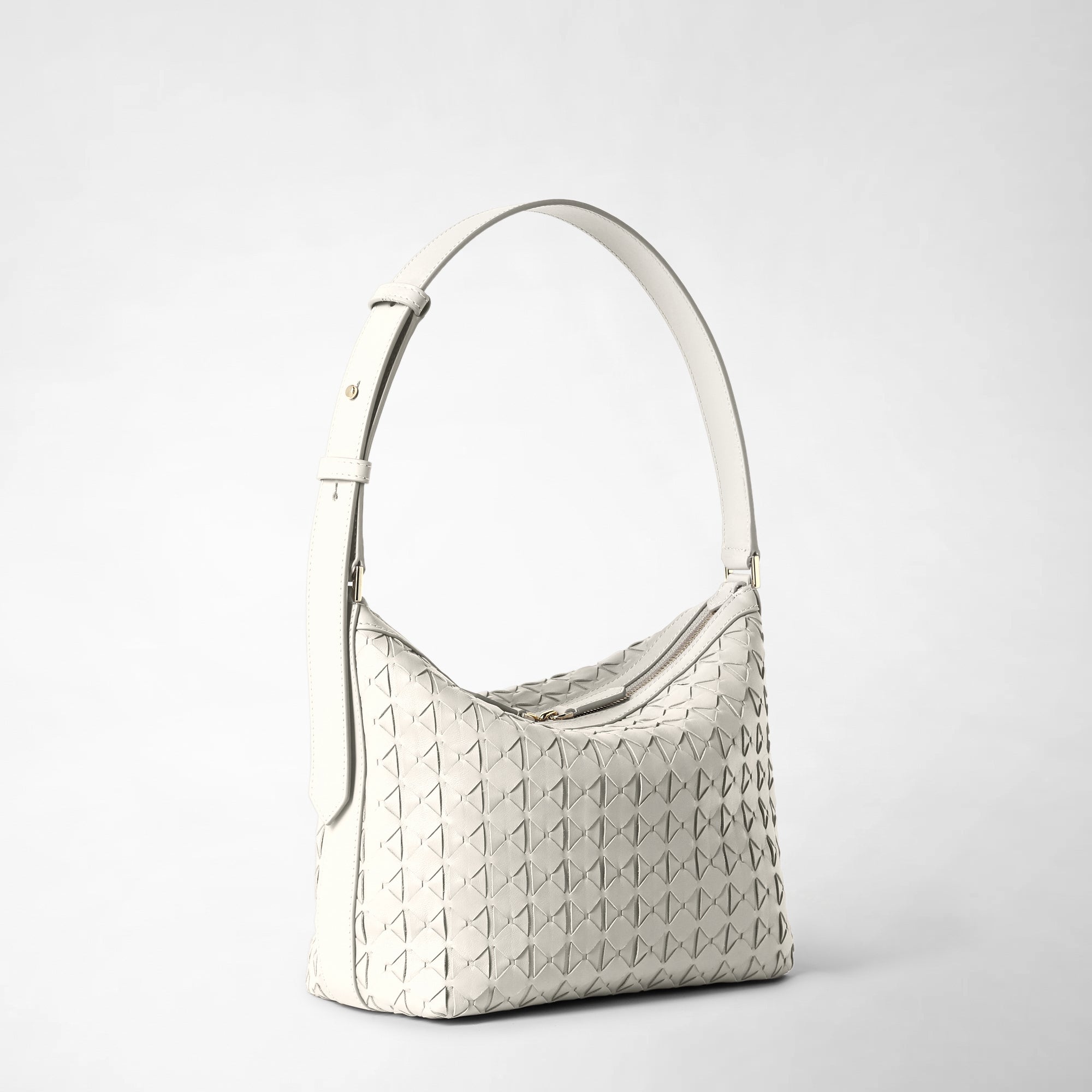 Sac à bandoulière Anì en cuir Mosaico - Off White