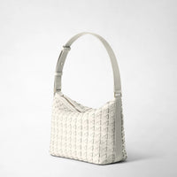 Sac à bandoulière Anì en cuir Mosaico - Off White