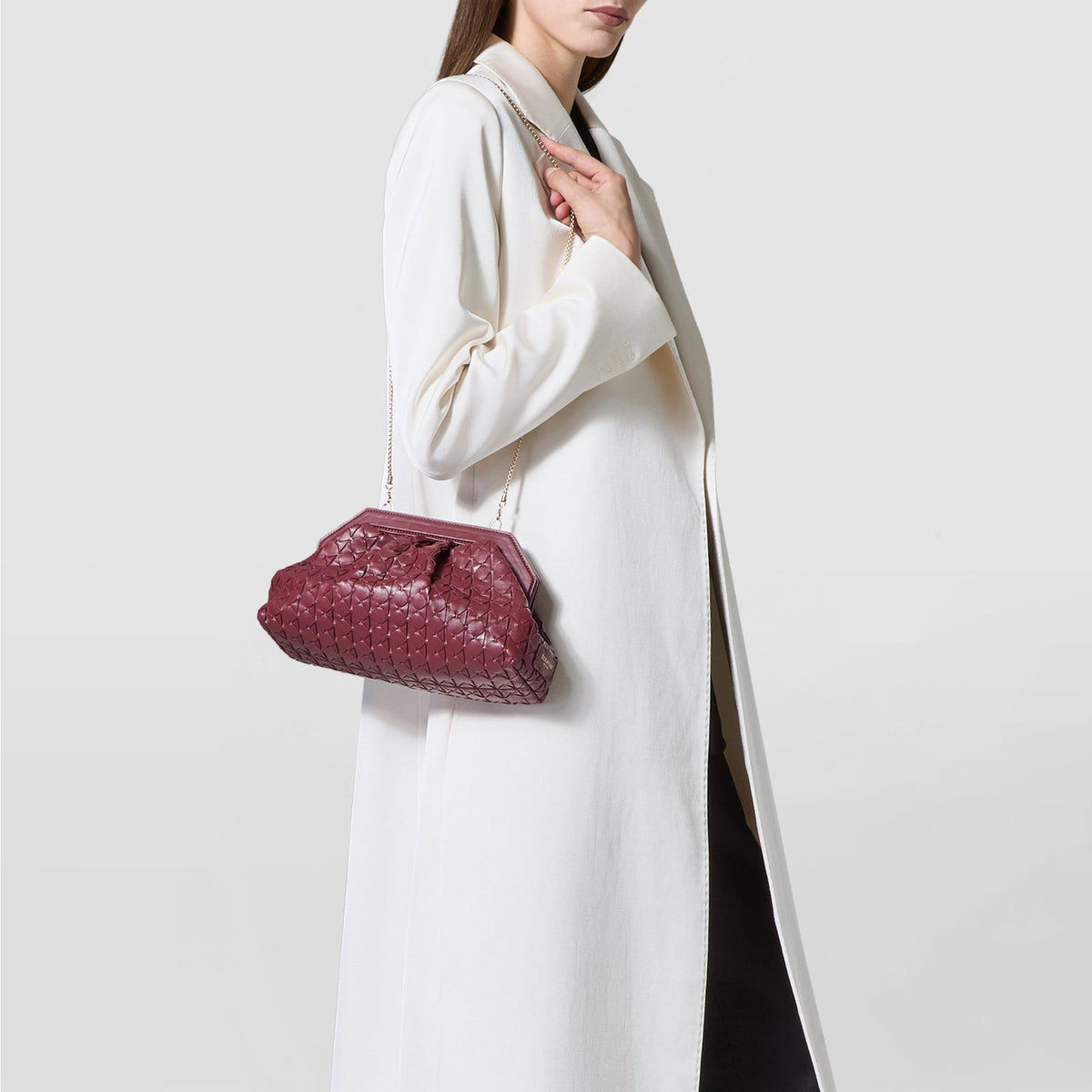 Secret clutch w/chain Mos Rosewood - Rosewood