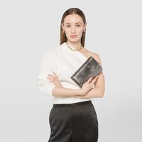 Pochette w/mirror Mosaico Ruthenium - Ruthenium