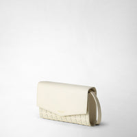 Pochette avec bandoulière en cuir Mosaico - Off White