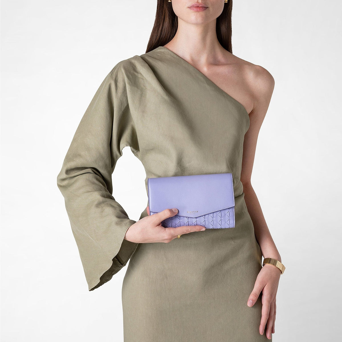 Pochette w/mirror Mosaico Lilac - Lilac
