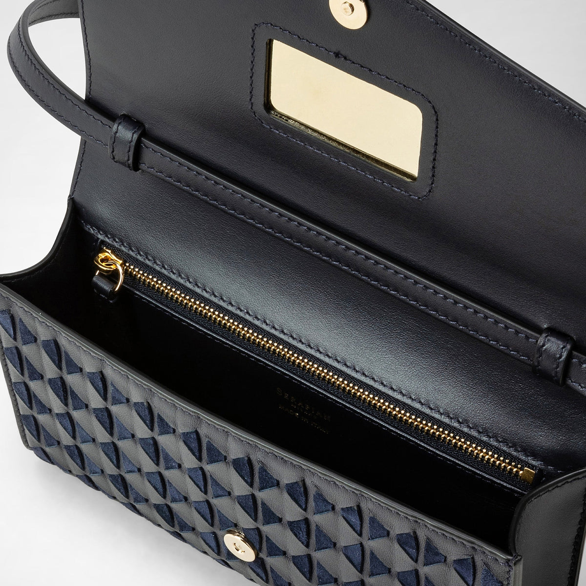 Pochette w/mirror Mosaico Midnight Blue - Midnight Blue