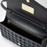 Pochette avec bandoulière en cuir Mosaico - Midnight Blue