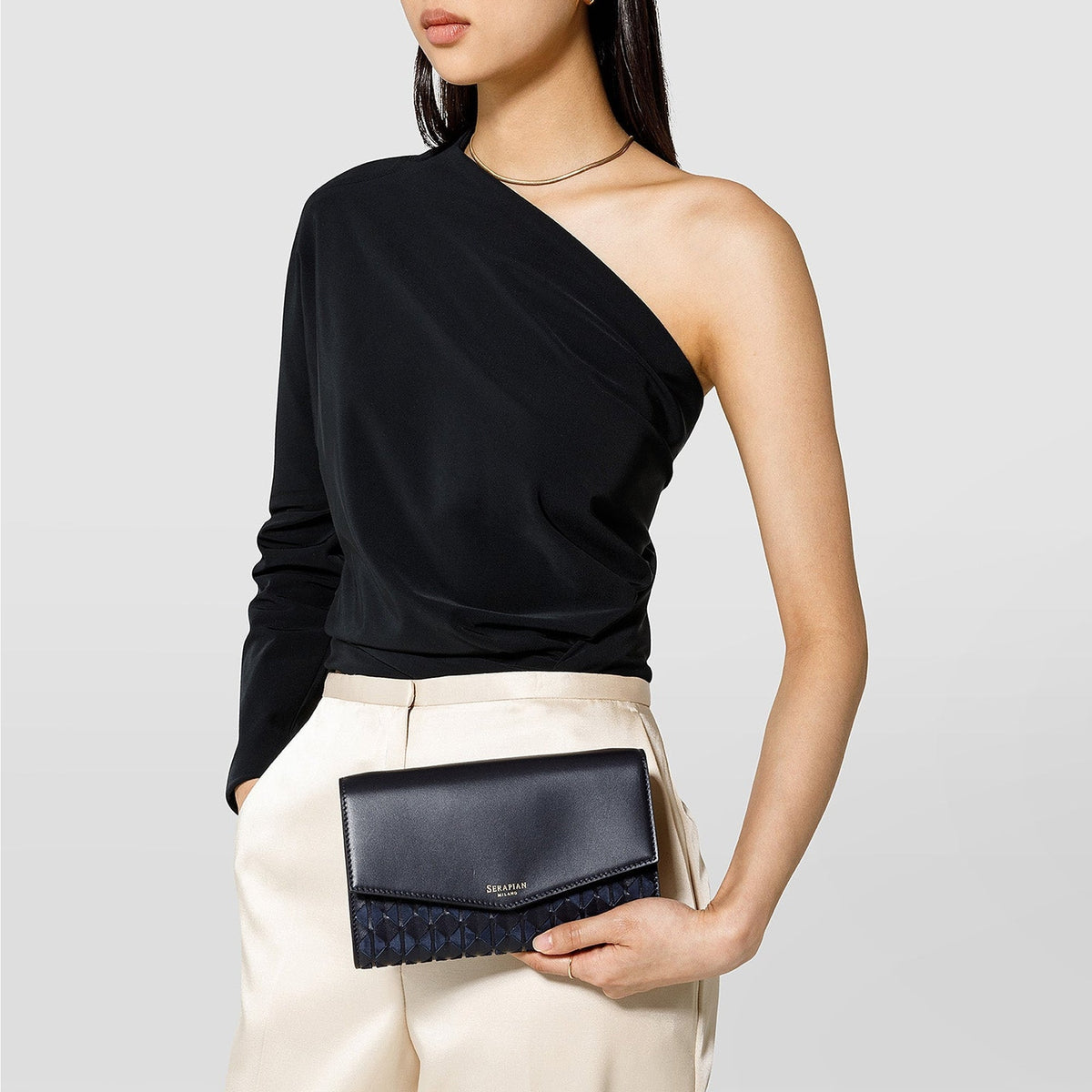 Pochette w/mirror Mosaico Midnight Blue - Midnight Blue