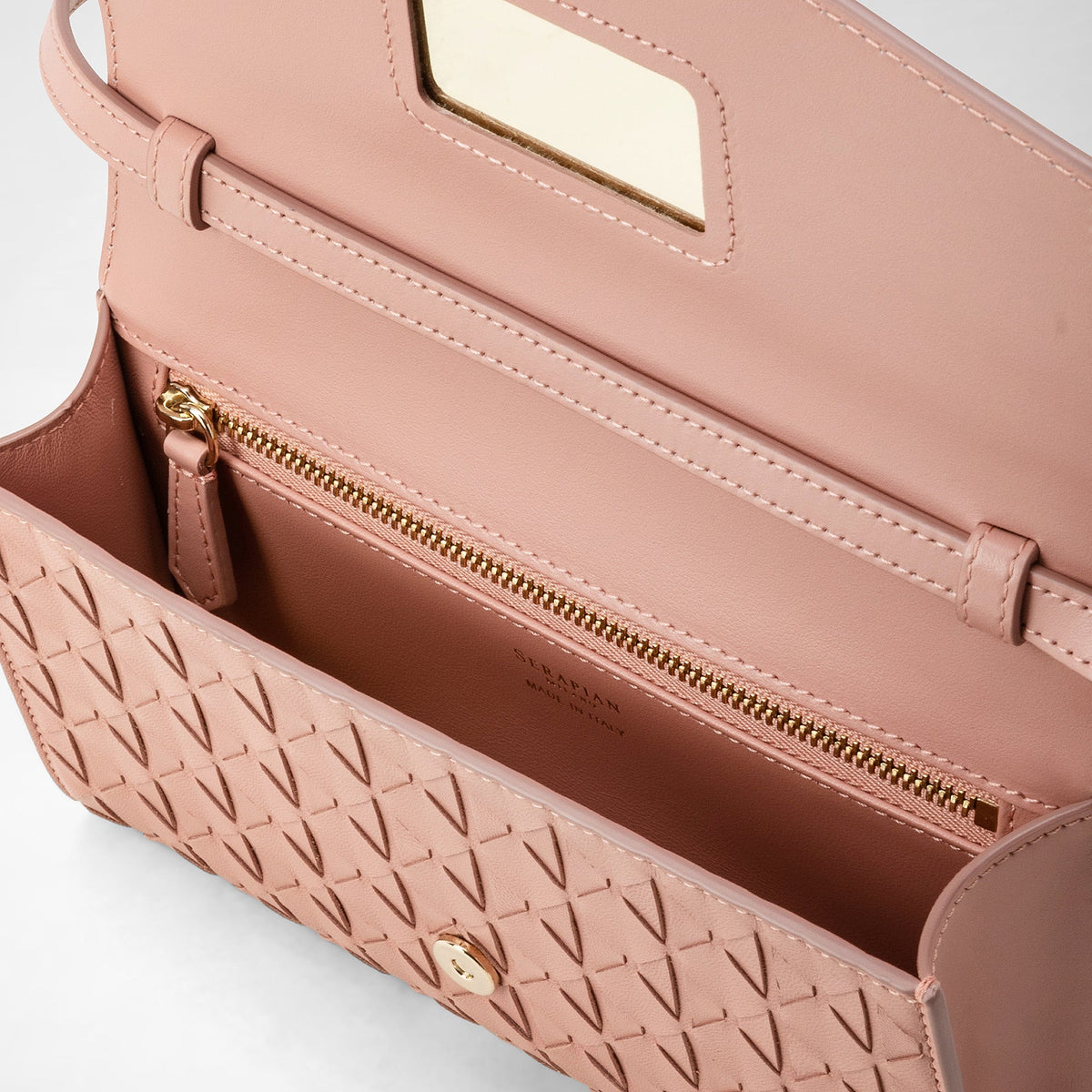 Pochette w/mirror Mosaico Blush - Blush
