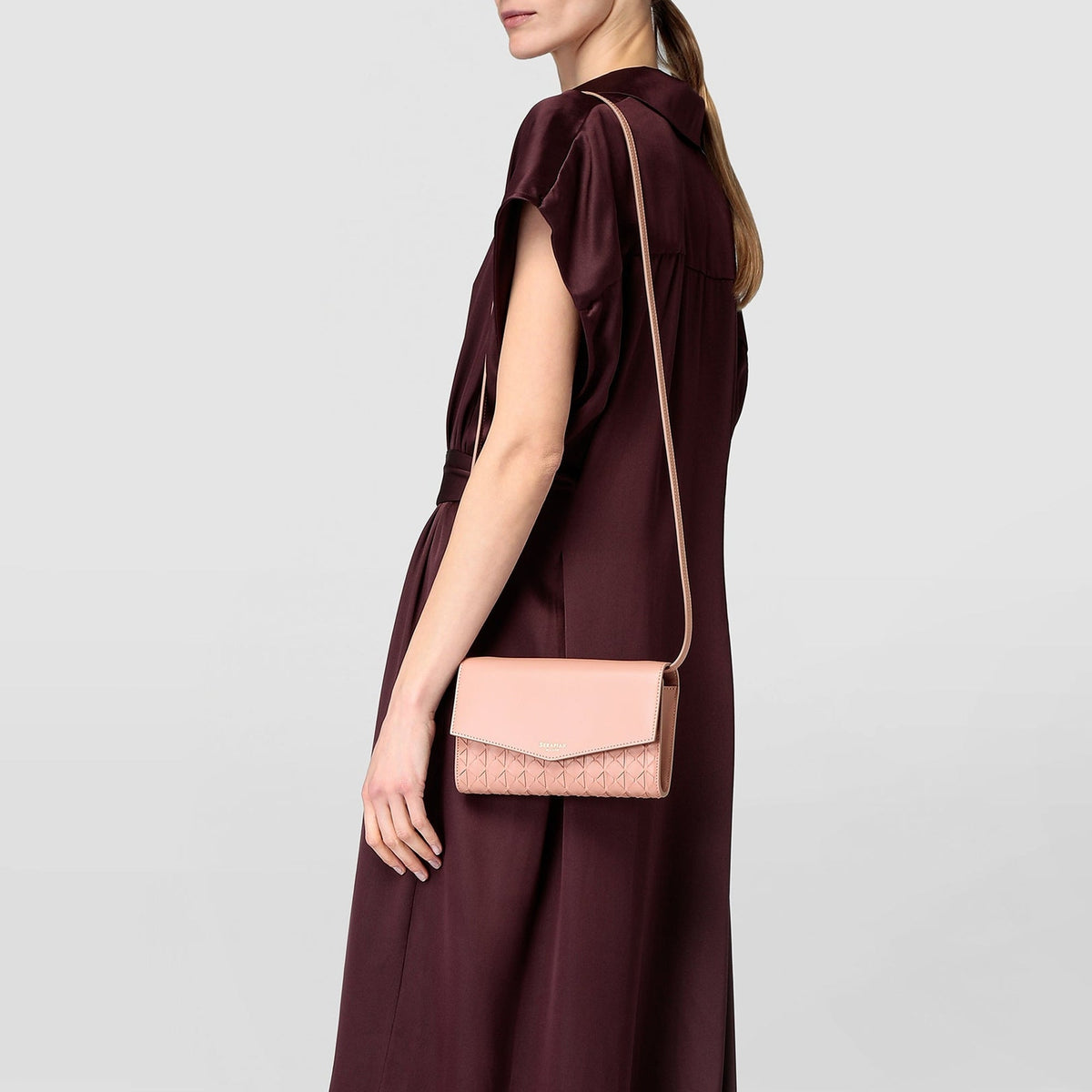 Pochette w/mirror Mosaico Blush - Blush