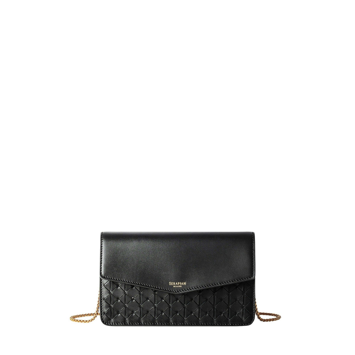 Pochette w/chain Mosaico Black - Black