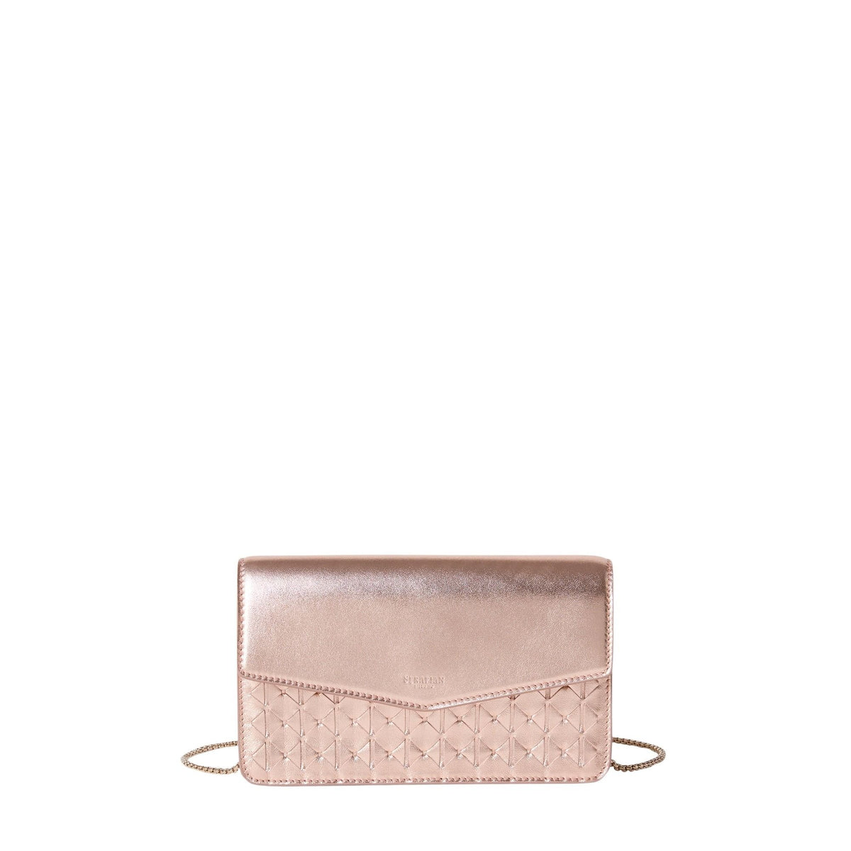 Mosaico leather clutch bag with chain - Dream