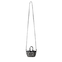 nano Secret bag in Mosaico leather - Black & Off White