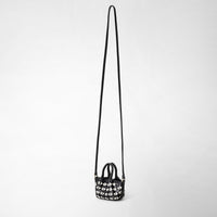 nano Secret bag in Mosaico leather - Black & Off White