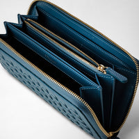 Zip around wallet Mosaico Blue Jeans - Blue Jeans