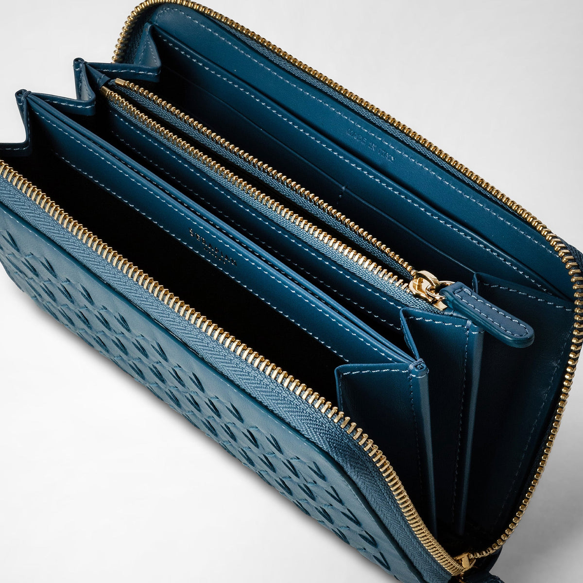 Zip around wallet Mosaico Blue Jeans - Blue Jeans