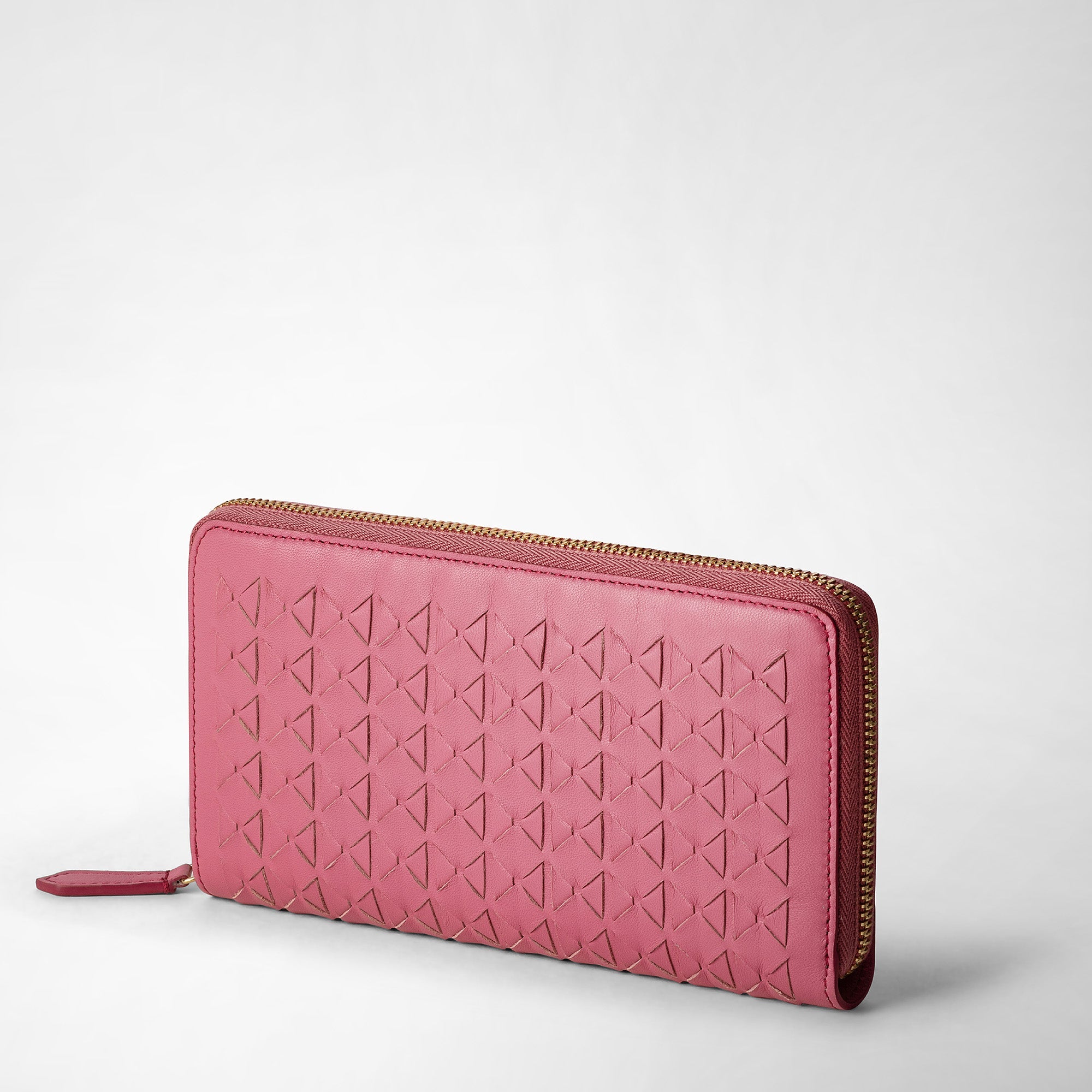 Portefeuille zippé en cuir Mosaico - Petal