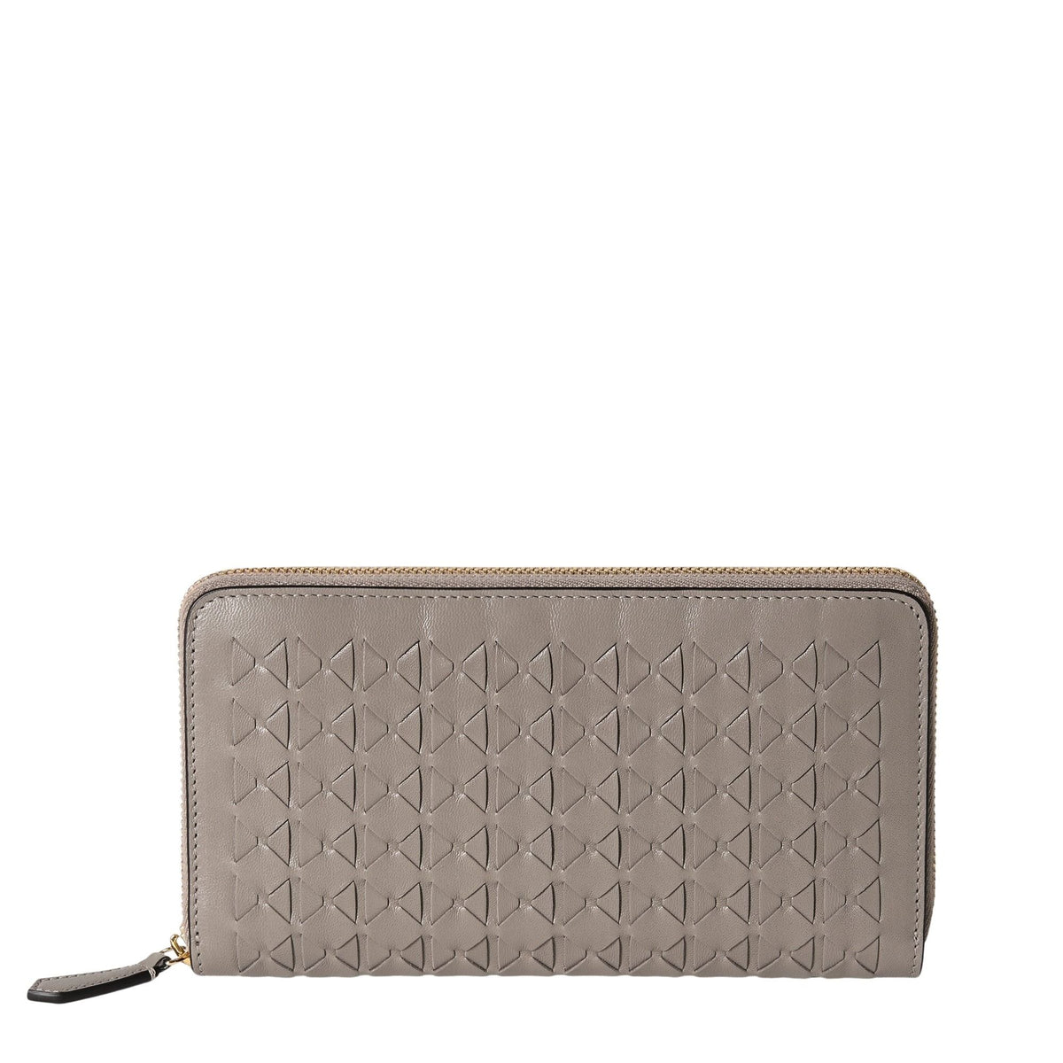 Mosaico long zipped leather wallet - Sahara