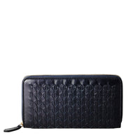 Mosaico long zipped leather wallet - Midnight Blue
