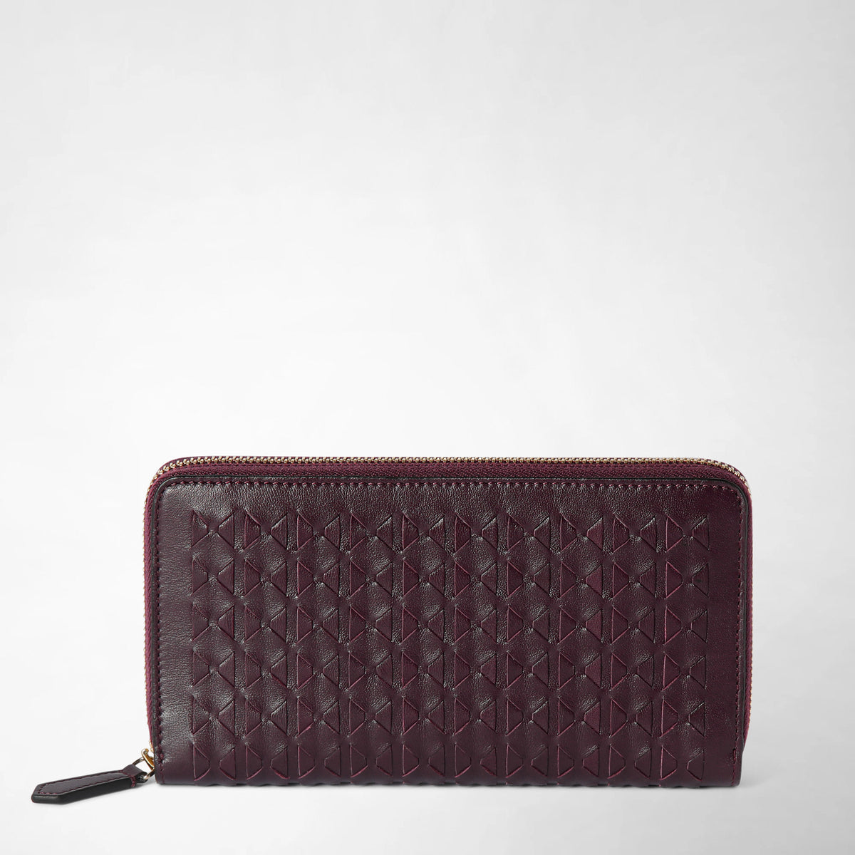 Zipped wallet Mosaico Dark Plum - Dark Plum