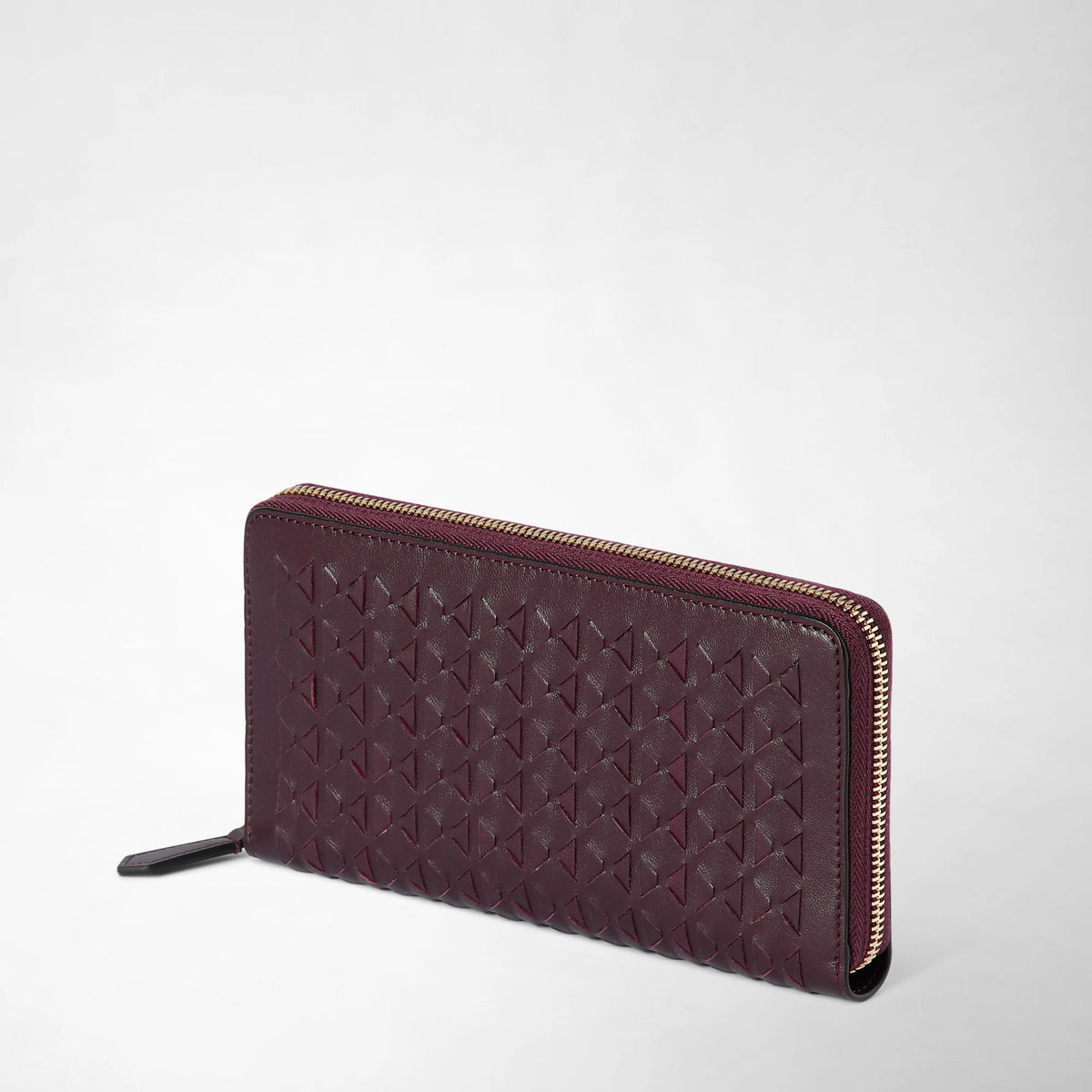 Zipped wallet Mosaico Dark Plum - Dark Plum