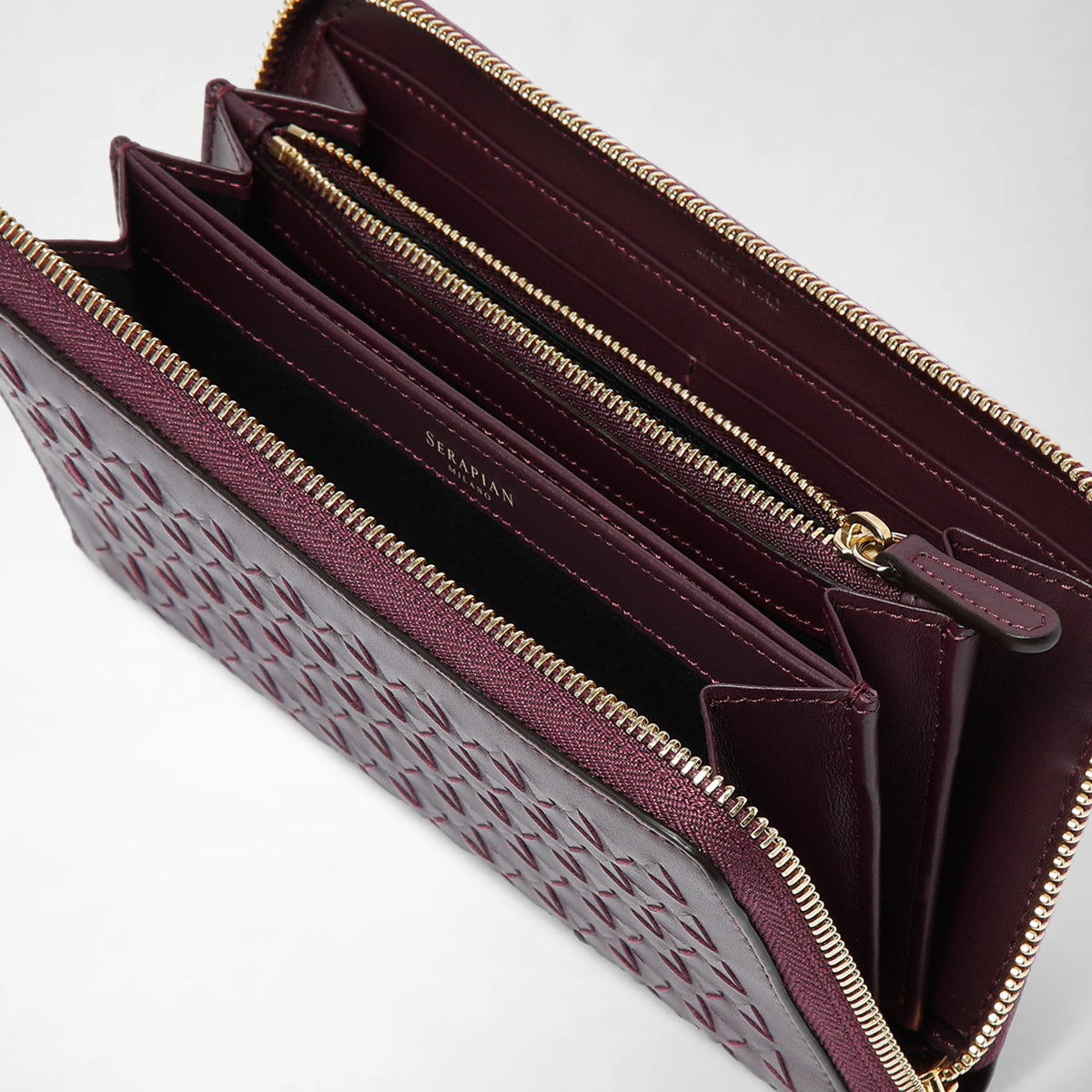 Zipped wallet Mosaico Dark Plum - Dark Plum