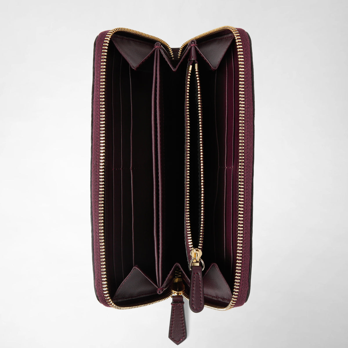 Zipped wallet Mosaico Dark Plum - Dark Plum