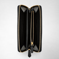 Mosaico leather zipped wallet - Black & White