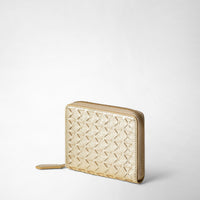 Mini zip wallet Mosaico Light Gold - Light Gold