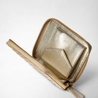 Mini zip wallet Mosaico Light Gold - Light Gold