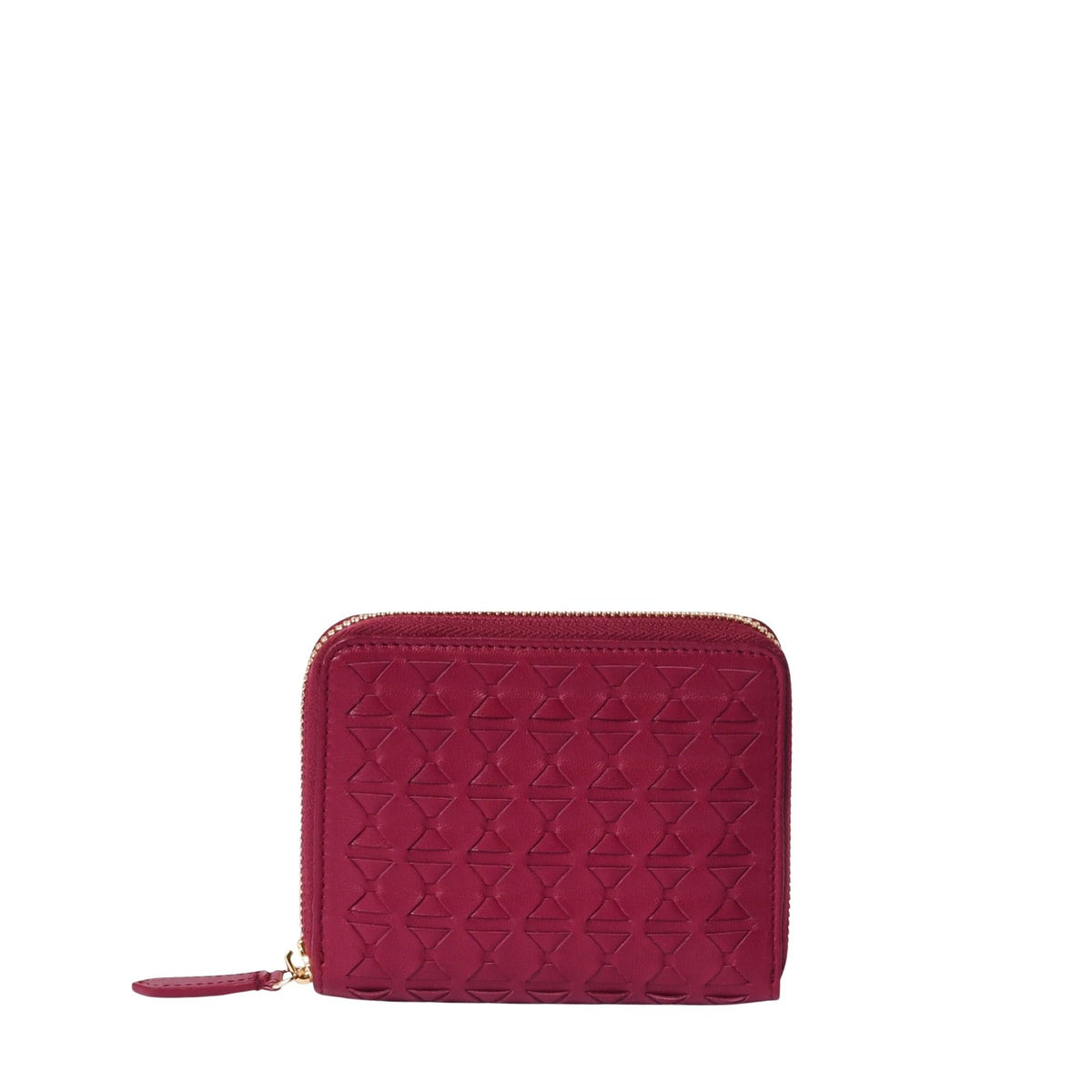 Mosaico mini zipped leather wallet - Lipstick