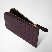 Zip card case Mosaico Dark Plum - Dark Plum
