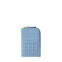Porte-cartes zippé en cuir Mosaico - Cornflower