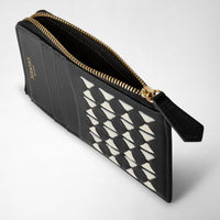 Zip card case Mosaico Black/OffWh - Black & Off White