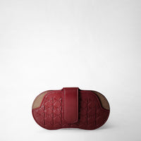 Étui à lunettes en cuir tressé Mosaico - Burgundy