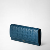 Portefeuille Continental en cuir Mosaico - Blue Jeans