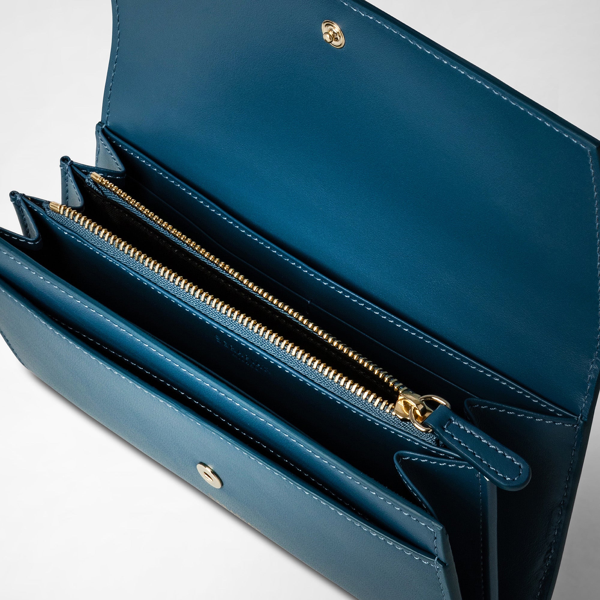Portefeuille Continental en cuir Mosaico - Blue Jeans
