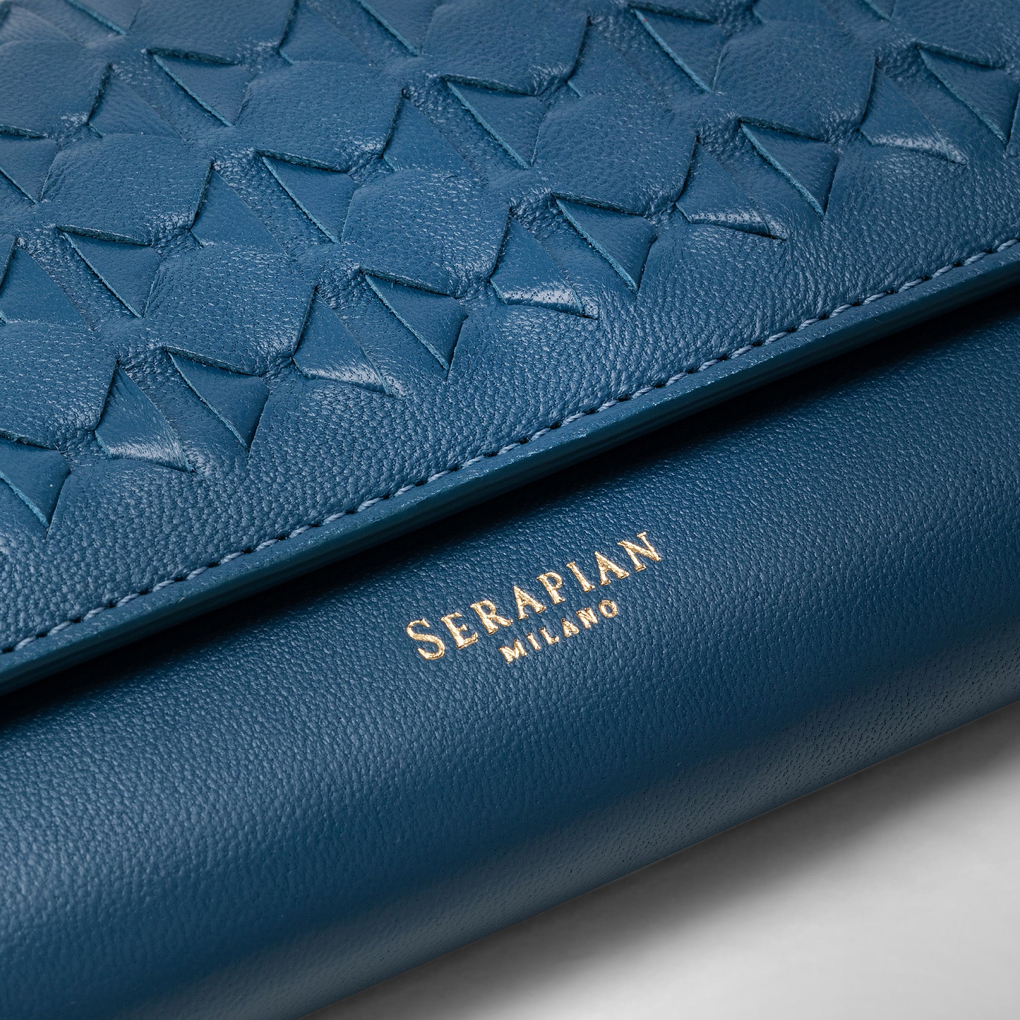 Portefeuille Continental en cuir Mosaico - Blue Jeans