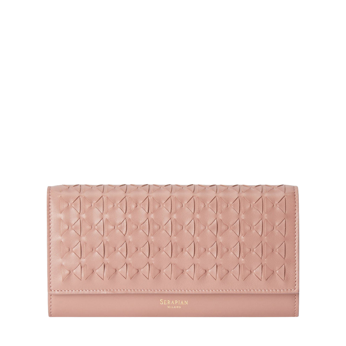 Continental Mosaico Leather Wallet - Blush