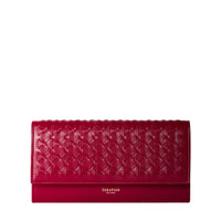 Continental Mosaico Leather Wallet - Lipstick
