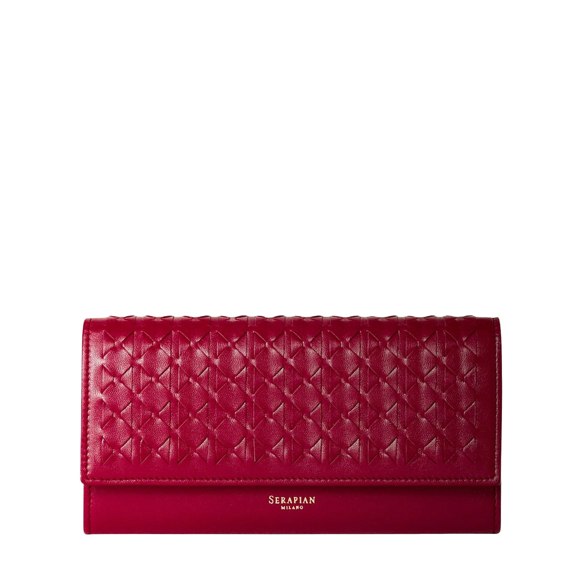 Continental Mosaico Leather Wallet - Lipstick