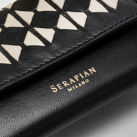 Mini trifold wallet Mosaico Blk/OffWh - Black & Off White