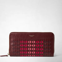 Zip around wallet Mosaico Rosewood - Rosewood