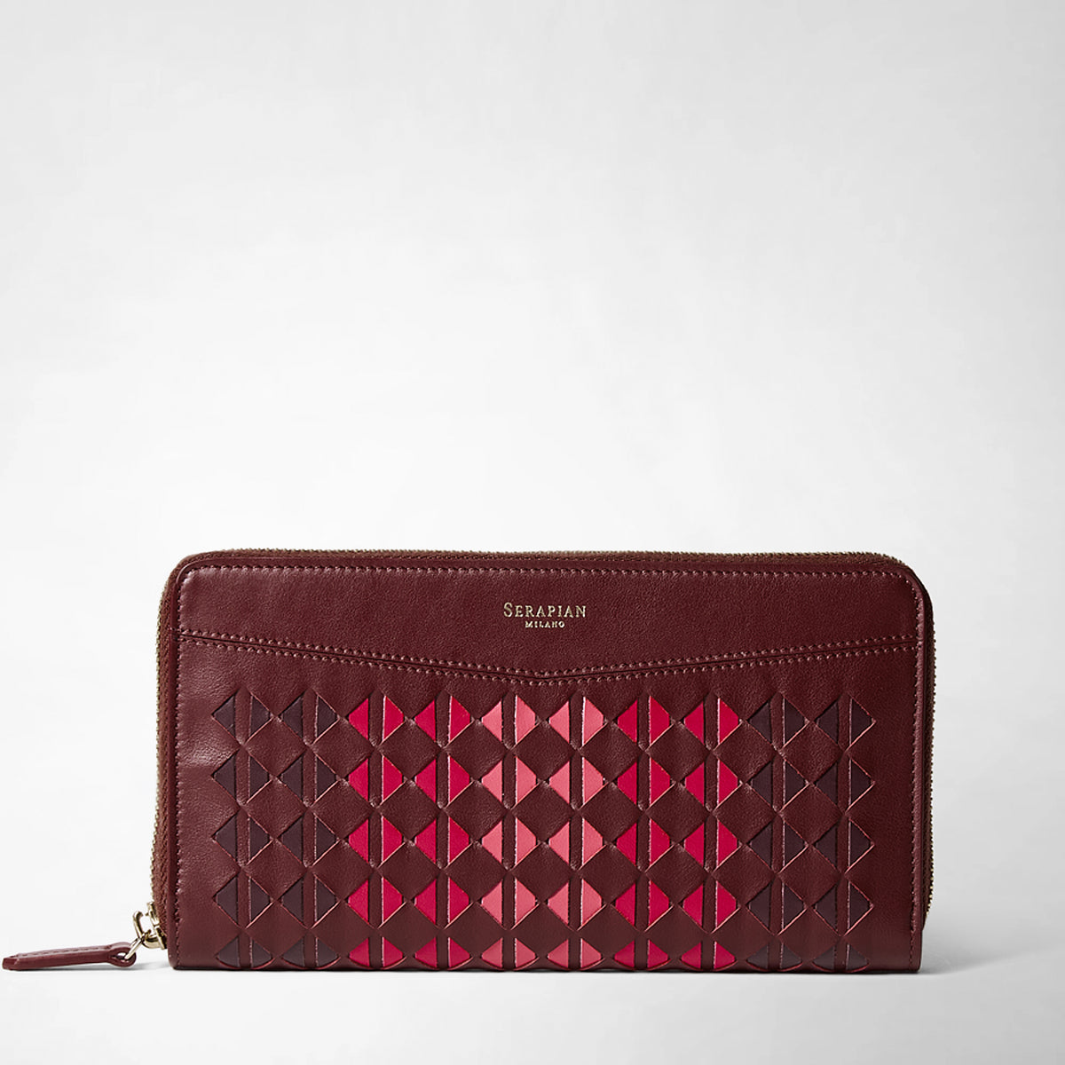 Zip around wallet Mosaico Rosewood - Rosewood