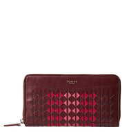 Mosaico leather zipped wallet - Rosewood