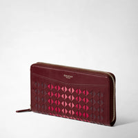 Zip around wallet Mosaico Rosewood - Rosewood