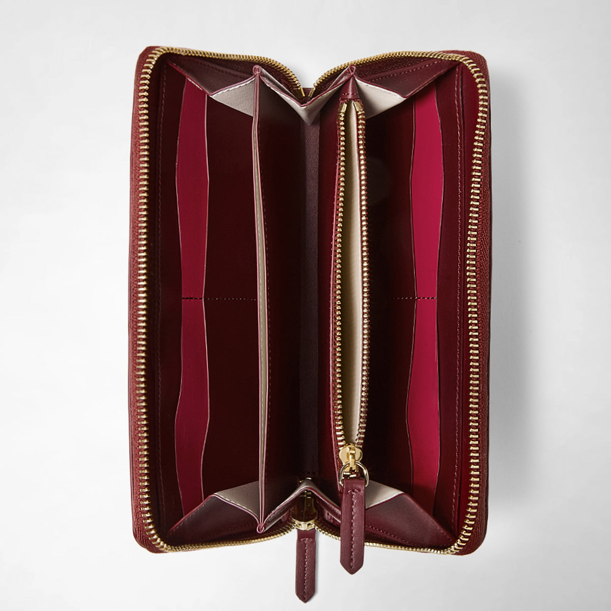 Zip around wallet Mosaico Rosewood - Rosewood