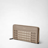 Portefeuille zippé en cuir Mosaico - Sahara